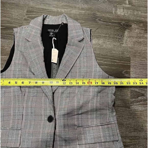 NWT Rachel Zoe Medium Plaid Vest - Picture 7 of 8